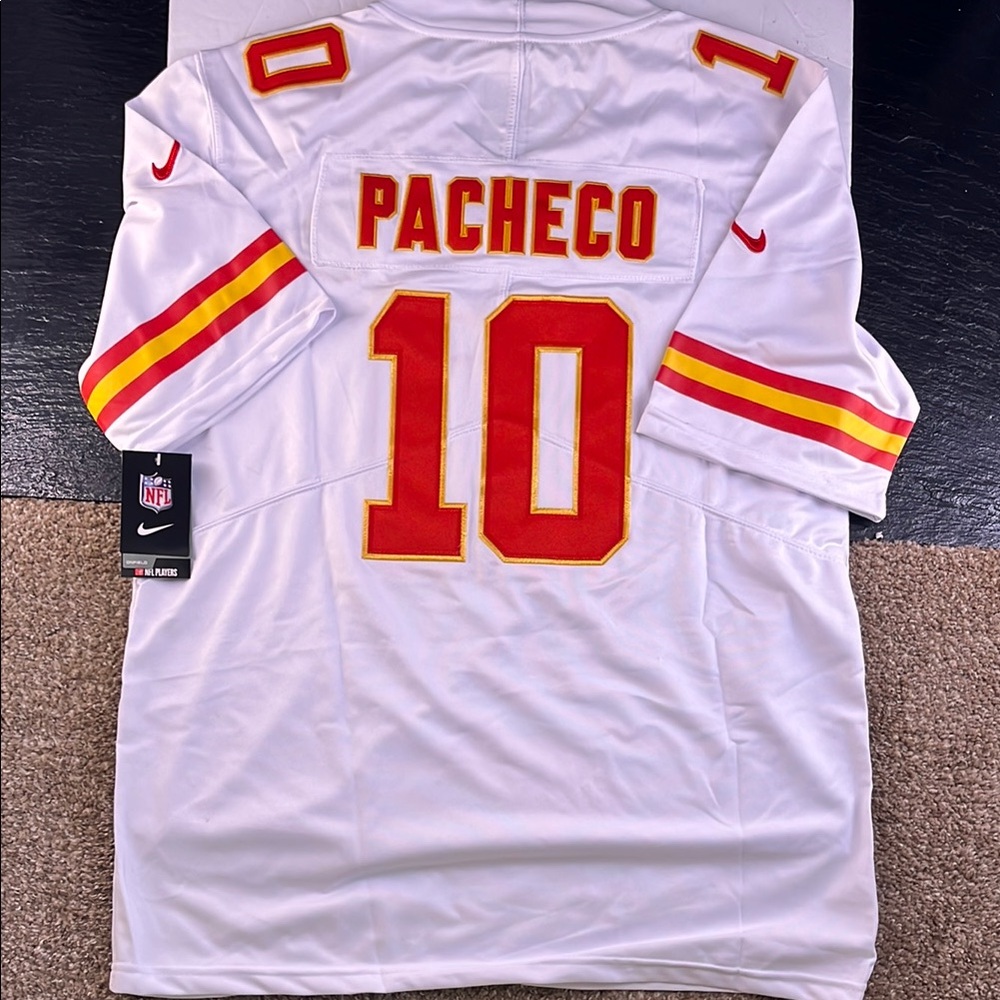 NFL White Jersey with Red and Yellow Details
